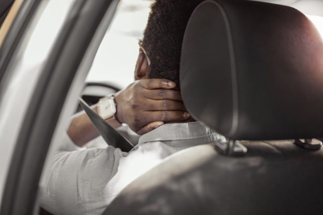 Whiplash after a car wreck